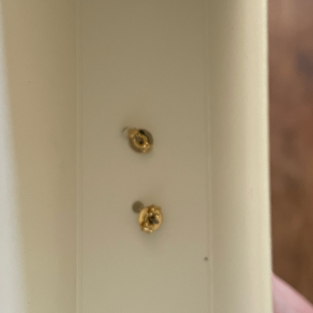 Coach Open Circle Red + Gold Earrings - Picture 4 of 4